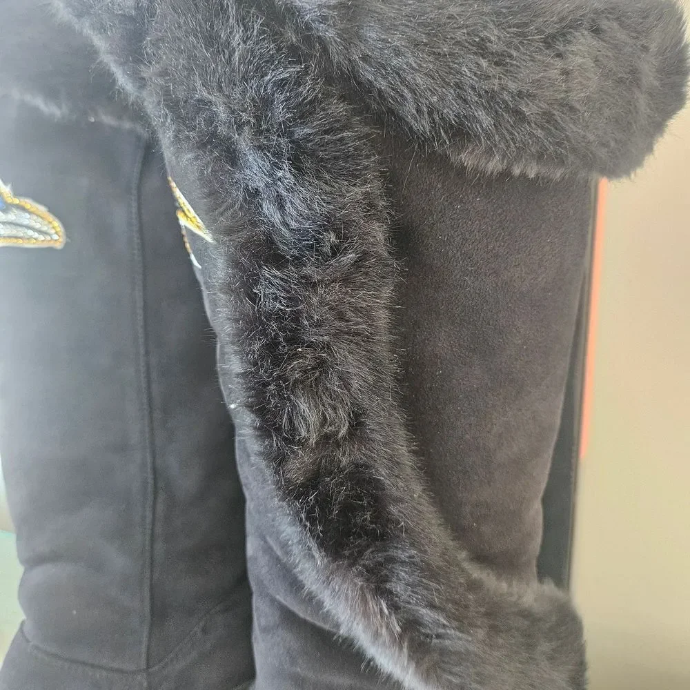NFL Black and Gold Winter Boots